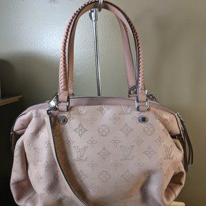 Auth Louis Vuitton Asteria Handbag Mahina Leather